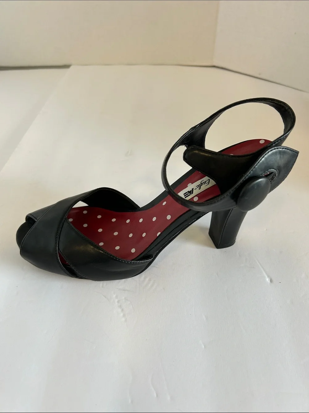 American Eagle Outfitters Black Peep-Toe Heeled Sandals BLACK KENLEY